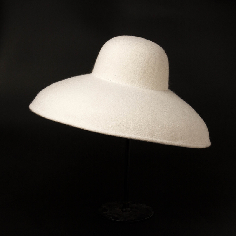 คลาสสิกขนาดใหญ่ผ้าขนสัตว์กว้าง - Hat Floppy Wide บทวิจารณ์และราคา