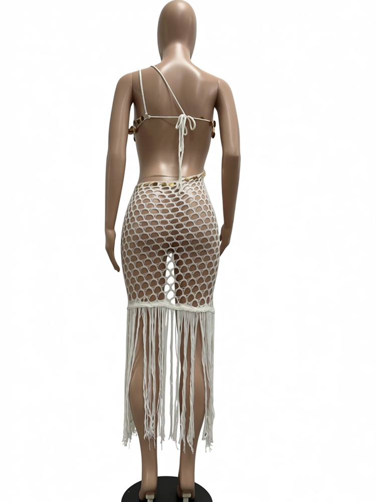 ชุดเดรสชายหาดโครเชต์ตาข่ายเซ็ก - Cover Up Kaftan บทวิจารณ์และราคา