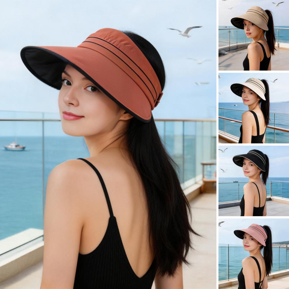หมวกกันแดดสำหรับผู้หญิงพร้อมรู - Hat Floppy Wide บทวิจารณ์และราคา