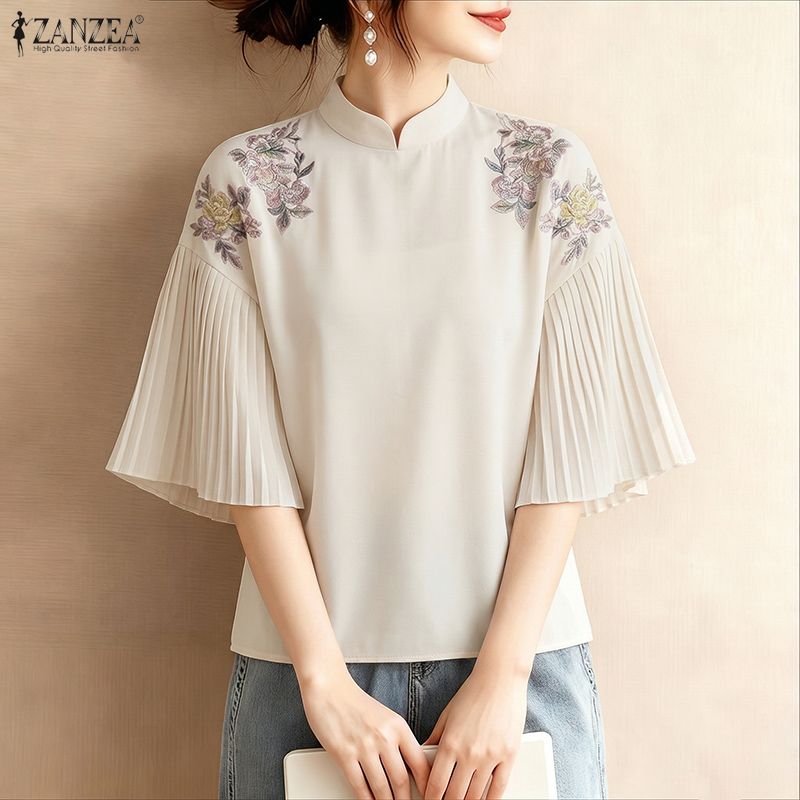 2026 ZANZEA เสื้อเบลาส์พิมพ์ลา - Romper Floral Print บทวิจารณ์และราคา