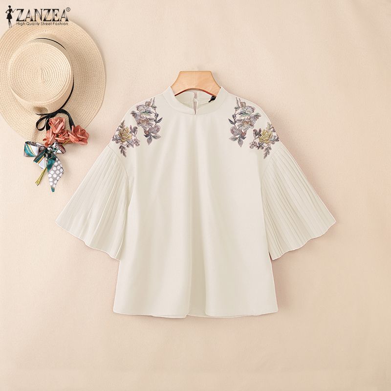 2026 ZANZEA เสื้อเบลาส์พิมพ์ลา - Romper Floral Print บทวิจารณ์และราคา