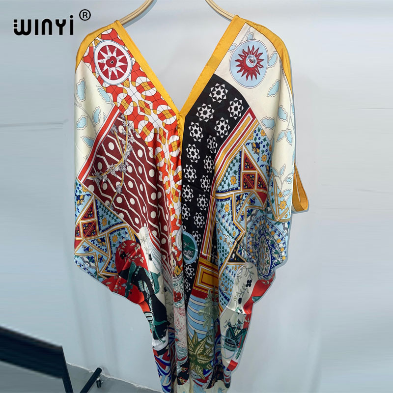 WINYI 2023ใหม่แฟชั่นโบฮีเมียพิ - Cover Up Kaftan บทวิจารณ์และราคา