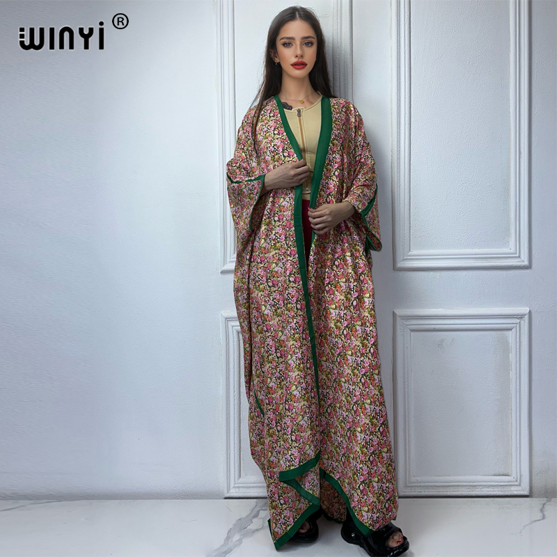 WINYI กิโมโนฤดูร้อนเซ็กซี่พิมพ - Cover Up Kaftan บทวิจารณ์และราคา