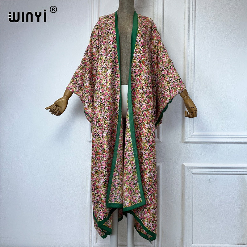 WINYI กิโมโนฤดูร้อนเซ็กซี่พิมพ - Cover Up Kaftan บทวิจารณ์และราคา