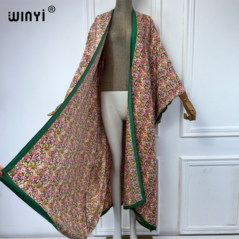 WINYI กิโมโนฤดูร้อนเซ็กซี่พิมพ - Cover Up Kaftan บทวิจารณ์และราคา