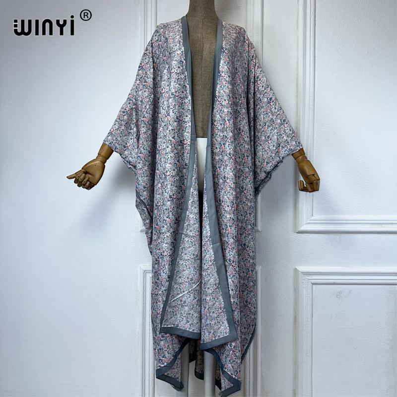 WINYI กิโมโนฤดูร้อนเซ็กซี่พิมพ - Cover Up Kaftan บทวิจารณ์และราคา
