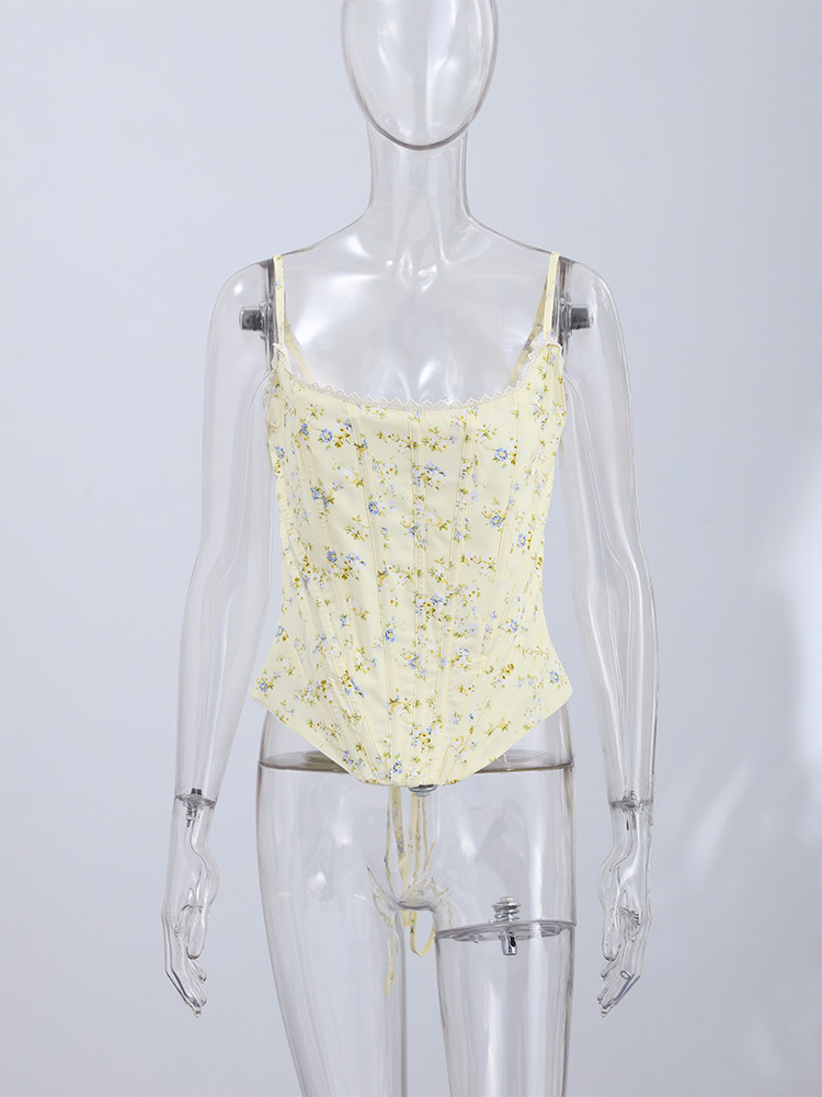 เสื้อสายเดี่ยวสั้นพิมพ์ลายสำหร - Romper Floral Print บทวิจารณ์และราคา