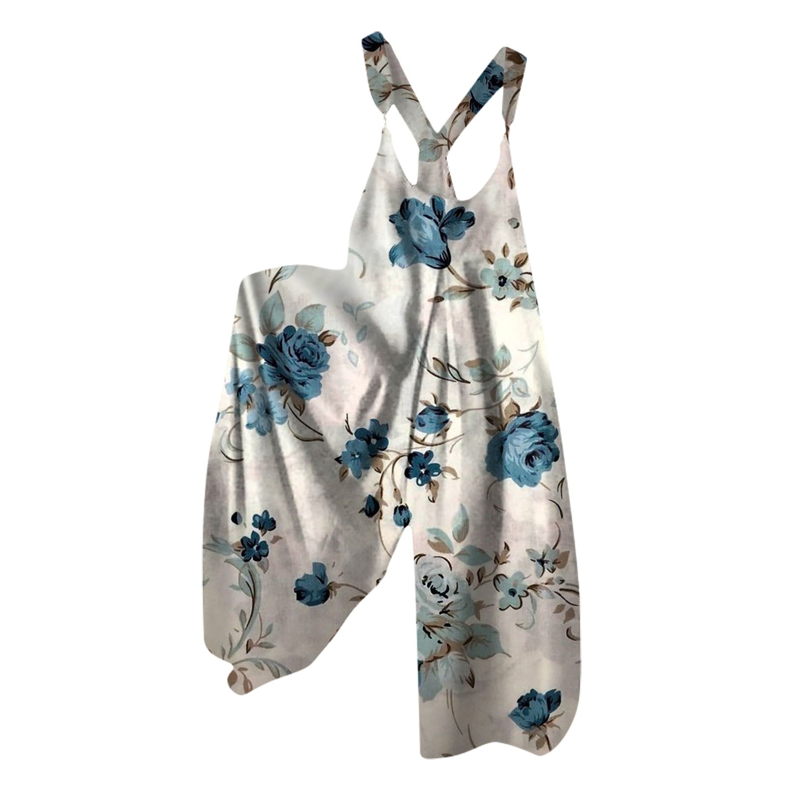 ชุดจั๊มสูทขากว้างพิมพ์ลายดอกไม - Romper Floral Print บทวิจารณ์และราคา