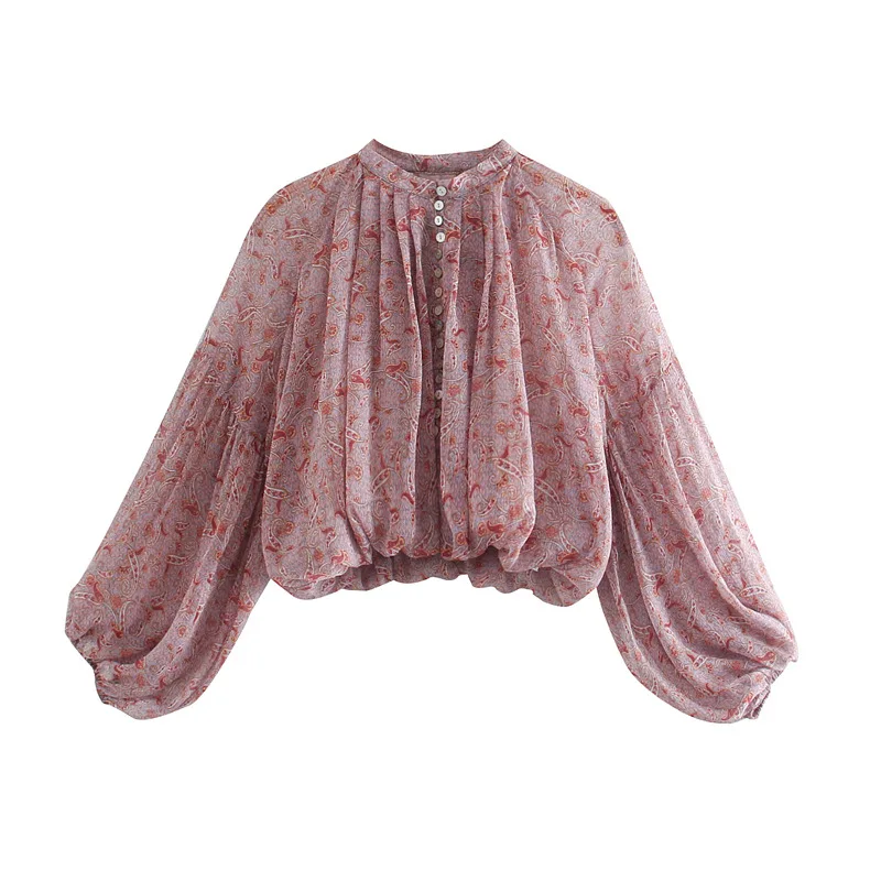Teelynn เสื้อเบลาส์แขนยาวพองสำ - Romper Floral Print บทวิจารณ์และราคา