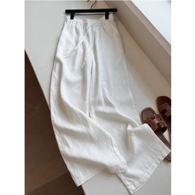 ชุดเสื้อกางเกงขายาวผ้าฝ้ายลินิ - Linen Pant Wide บทวิจารณ์และราคา