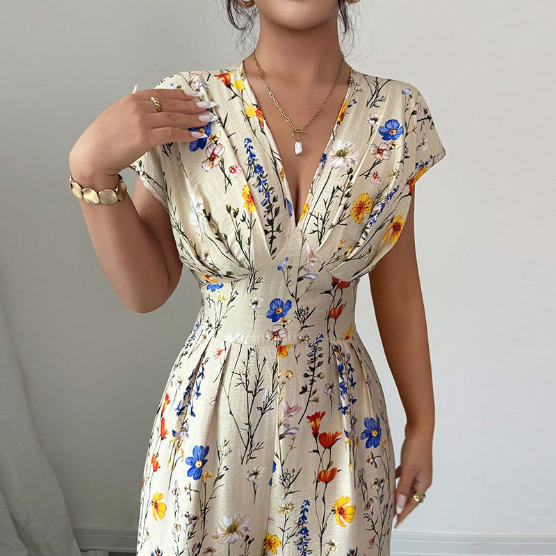 เสื้อผ้าผู้หญิงฤดูร้อน แขนสั้น - Romper Floral Print บทวิจารณ์และราคา