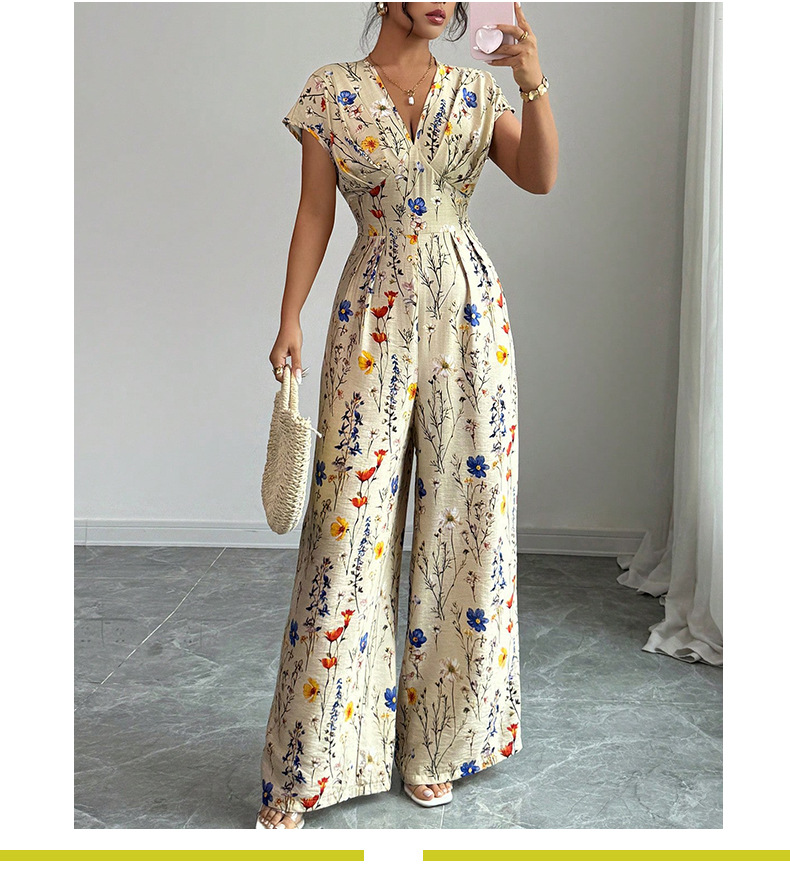 เสื้อผ้าผู้หญิงฤดูร้อน แขนสั้น - Romper Floral Print บทวิจารณ์และราคา
