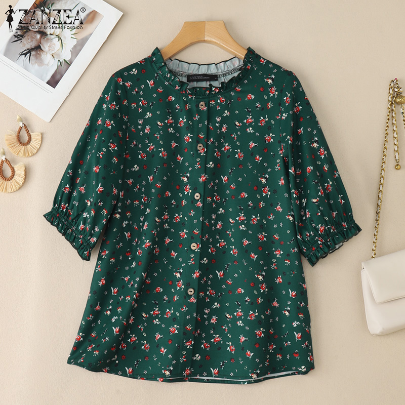2026 ZANZEA ฤดูร้อนเสื้อพิมพ์ล - Romper Floral Print บทวิจารณ์และราคา