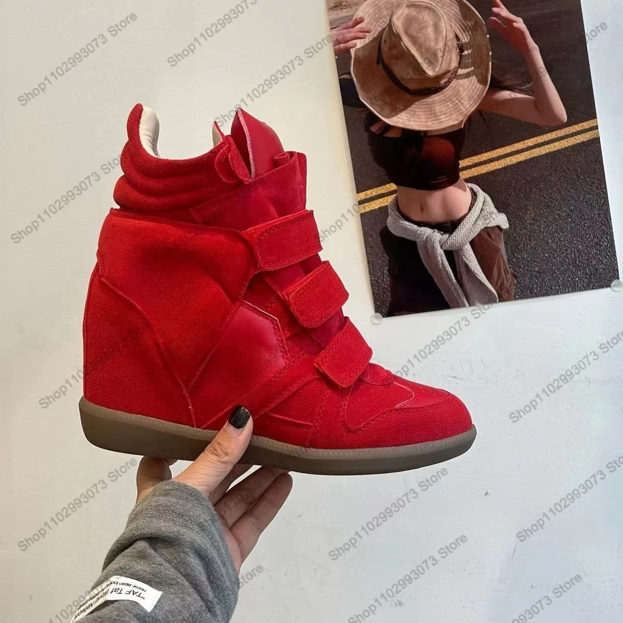 รองเท้าผ้าใบหุ้มข้อส้นลิ่มซ่อน - Wedge Espadrille Women บทวิจารณ์และราคา